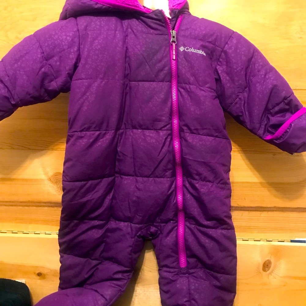 Girls Columbia Down Snowsuit Bunting